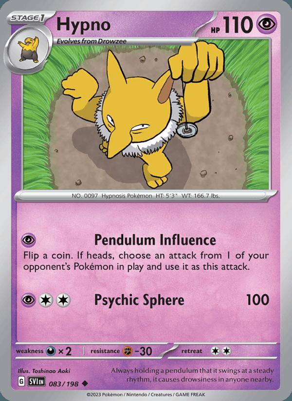 Hypno - Scarlet & Violet (Uncommon) [SVI-083] Image principale du produit