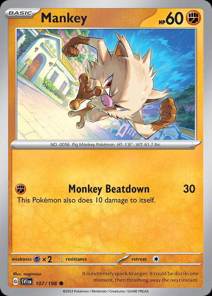 Mankey - Scarlet & Violet (Common) [SVI-107] Main image