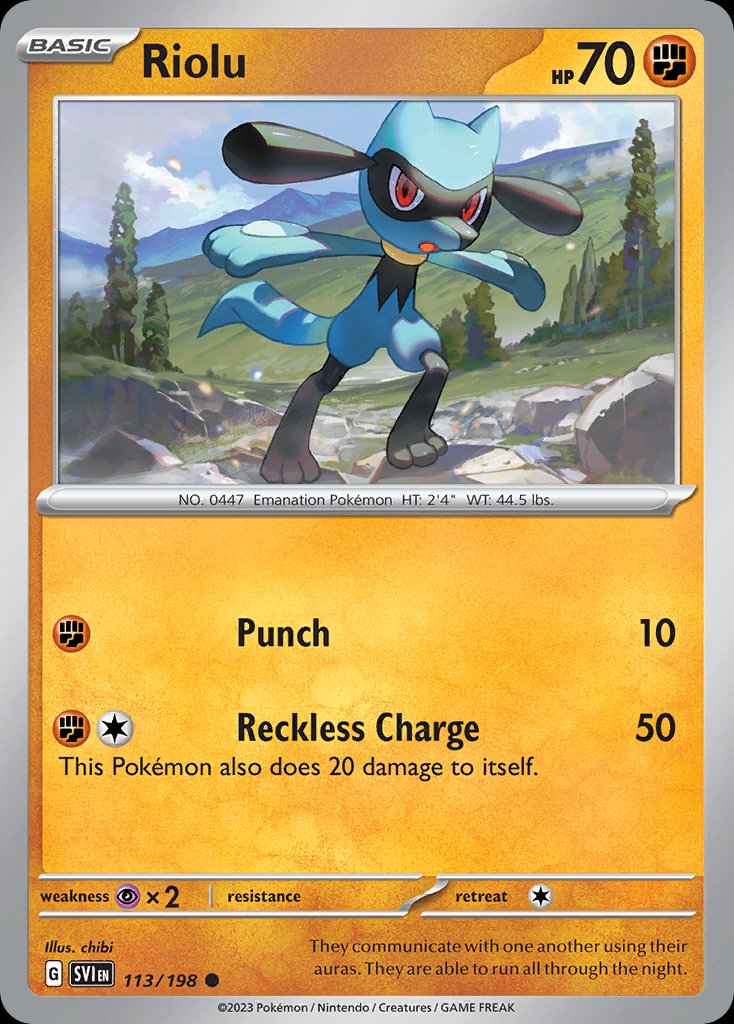 Riolu - Scarlet & Violet (Common) [SVI-113] Image principale du produit