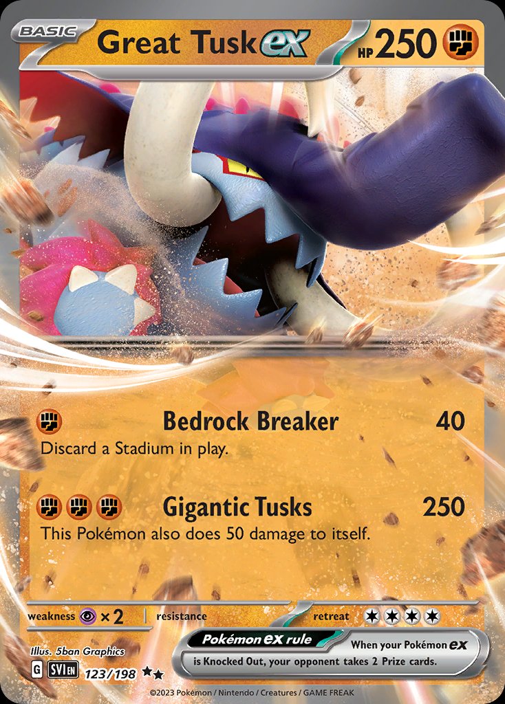Great Tusk ex - Scarlet & Violet (Double Rare) [SVI-123] Hoofdafbeelding