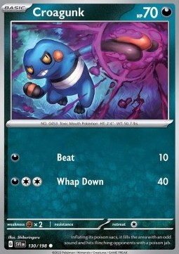 Croagunk - Scarlet & Violet (Common) [SVI-130] Immagine principale del prodotto
