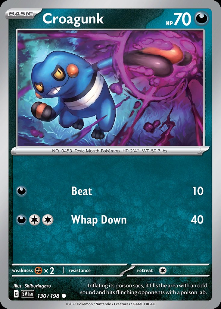 Croagunk - Scarlet & Violet (Common) [SVI-130] Hauptbild