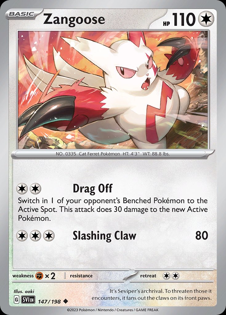 Zangoose - Scarlet & Violet (Uncommon) [SVI-147] Hoofdafbeelding