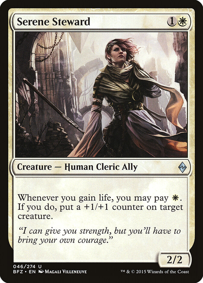 Serene Steward - Battle for Zendikar (Uncommon) [BFZ-46]