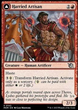 Harried Artisan // Phyrexian Skyflayer - March of the Machine (Uncommon) [MOM-143] Main image