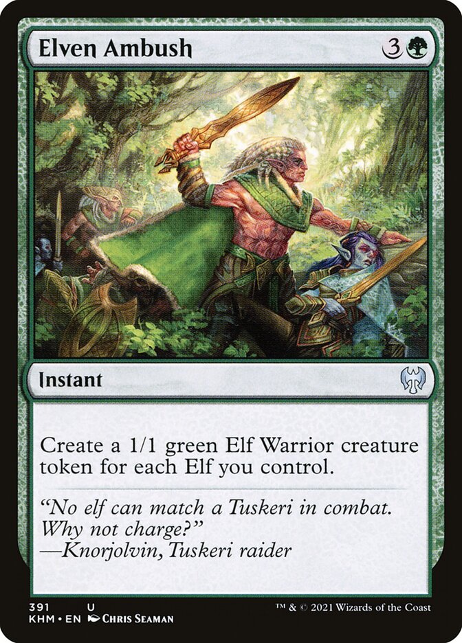 Magic-kaart Elven Ambush XKHM-391 uit Kaldheim: Extras (Uncommon) Hoofdafbeelding