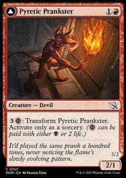 Pyretic Prankster // Glistening Goremonger - March of the Machine (Common) [MOM-157] Imagen principal del producto