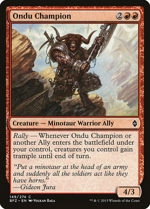 Ondu Champion – Battle for Zendikar (BFZ-149) Magic: The Gathering card
