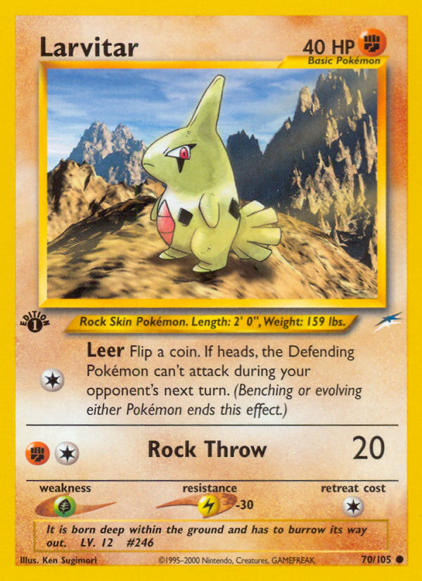 Larvitar – Neo Destiny 70 – Pokémon TCG single card Hoofdafbeelding