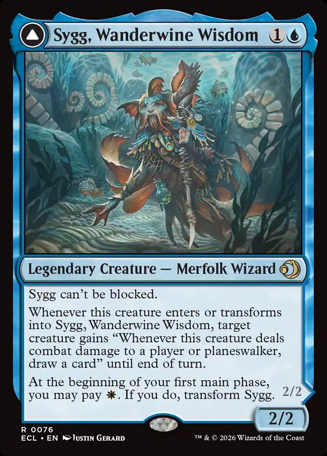 Sygg, Wanderwine Wisdom // Sygg, Wanderbrine Shield - Lorwyn Eclipsed (Rare) [ECL-76] Main image