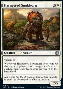 Harnessed Snubhorn - March of the Machine: The Aftermath (Uncommon) [MAT-3] Hoofdafbeelding