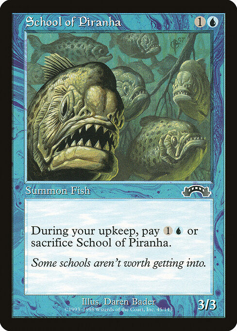School of Piranha – Exodus (EXO-45) Magic: The Gathering card