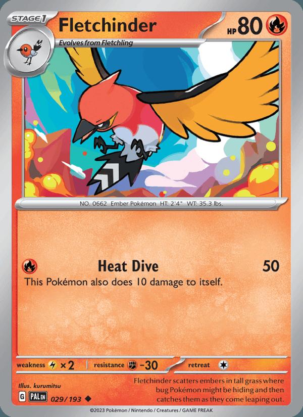 Fletchinder - Paldea Evolved (Uncommon) [PAL-029] Main image