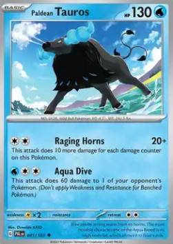 Paldean Tauros - Paldea Evolved (Uncommon) [PAL-041] Hover Image