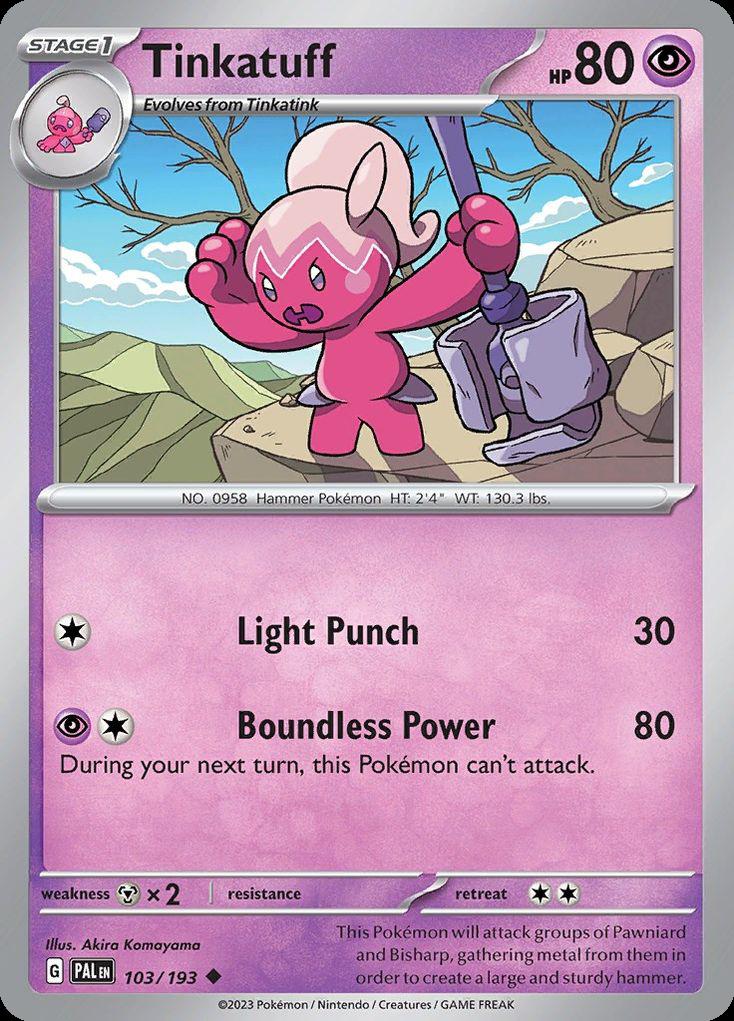 Tinkatuff - Paldea Evolved (Uncommon) [PAL-103] Image principale du produit
