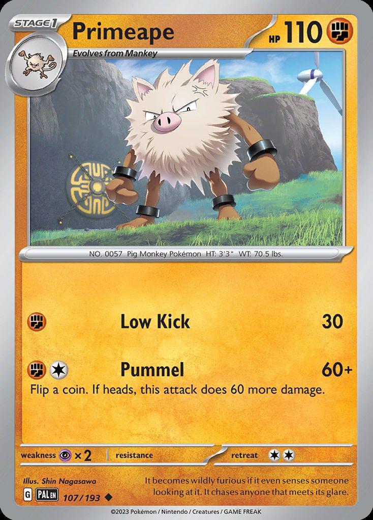 Primeape - Paldea Evolved (Uncommon) [PAL-107] Main image