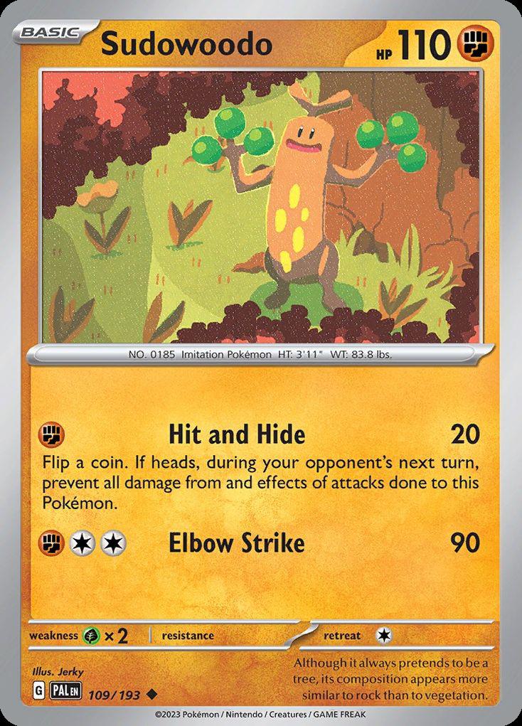 Sudowoodo - Paldea Evolved (Uncommon) [PAL-109] Image principale du produit
