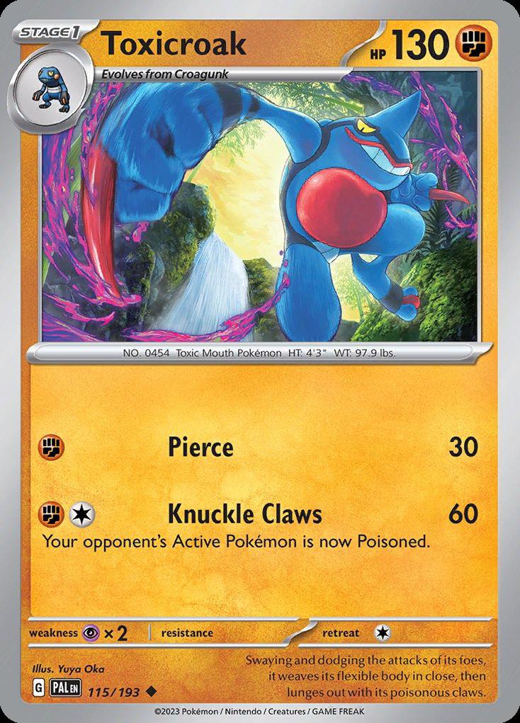 Toxicroak - Paldea Evolved (Uncommon) [PAL-115] Image principale du produit