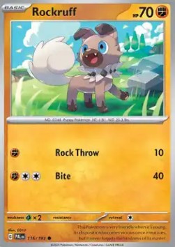 Rockruff - Paldea Evolved (Common) [PAL-116] Hover Image