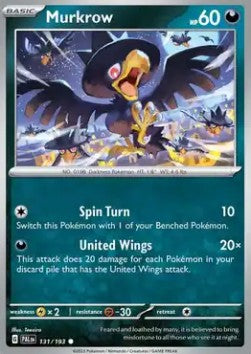 Murkrow - Paldea Evolved (Common) [PAL-131] Hoofdafbeelding