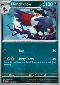 Honchkrow - Paldea Evolved (Uncommon) [PAL-132] Hover Image