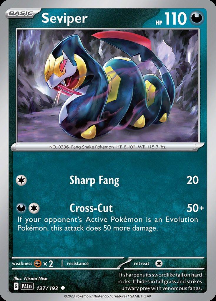 Seviper - Paldea Evolved (Uncommon) [PAL-137] Main image