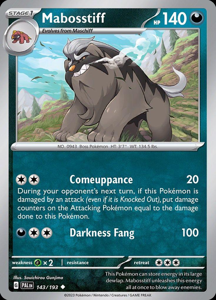 Mabosstiff - Paldea Evolved (Uncommon) [PAL-143] Main image