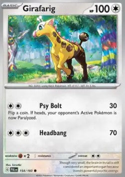 Girafarig - Paldea Evolved (Common) [PAL-154] Hover Image
