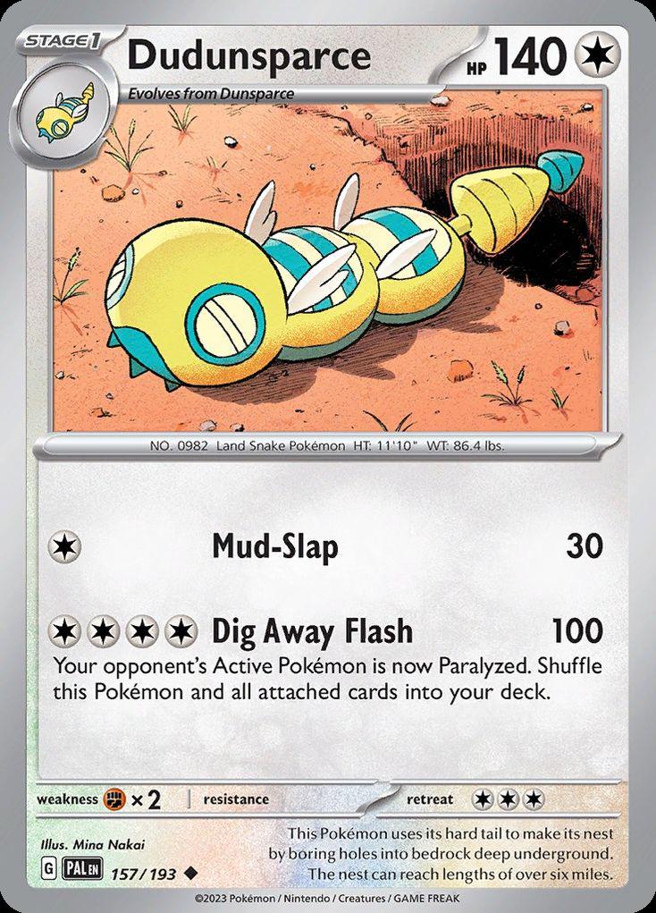 Dudunsparce - Paldea Evolved (Uncommon) [PAL-157] Hoofdafbeelding