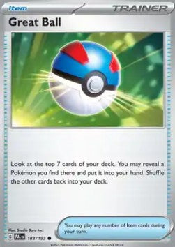 Great Ball - Paldea Evolved (Common) [PAL-183] Hover Image