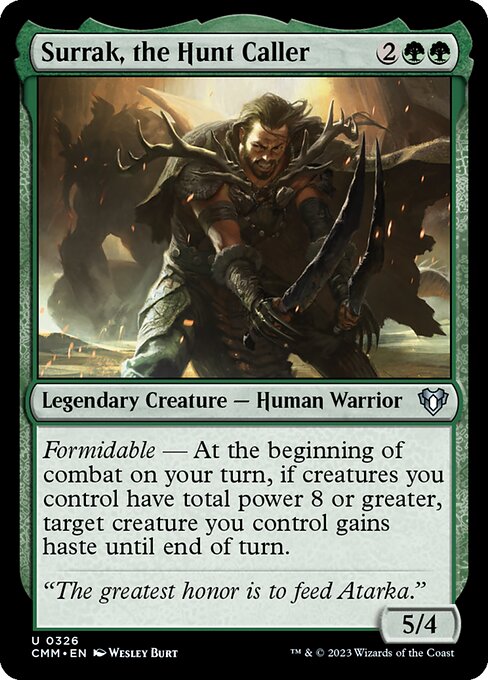Surrak, the Hunt Caller – Commander Masters (CMM-326) Magic: The Gathering card Immagine principale del prodotto
