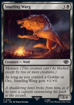 Snarling Warg - The Lord of the Rings: Tales of Middle-earth (Common) [LTR-109] Hauptbild