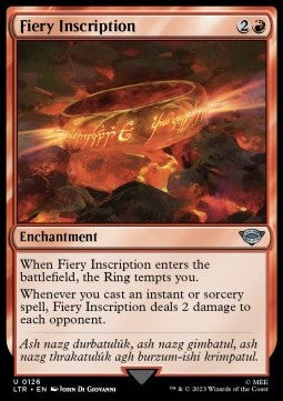 Fiery Inscription - The Lord of the Rings: Tales of Middle-earth (Uncommon) [LTR-126] Hover Image