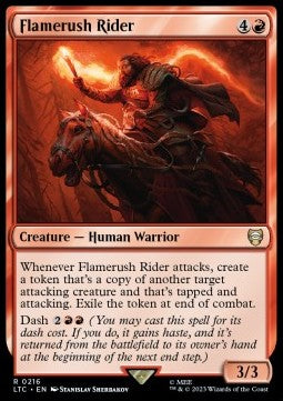 Flamerush Rider - Commander: The Lord of the Rings: Tales of Middle-earth (Rare) [LTC-216] Main image