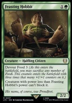 Feasting Hobbit - Commander: The Lord of the Rings: Tales of Middle-earth (Rare) [LTC-37] Main image