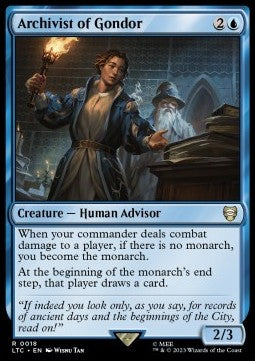 Archivist of Gondor - Commander: The Lord of the Rings: Tales of Middle-earth (Rare) [LTC-18] Hover Image