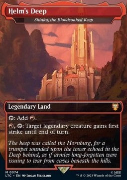 Shinka, the Bloodsoaked Keep (V.1) - Commander: The Lord of the Rings: Tales of Middle-earth: Extras (Mythic) [XLTC-374] Main image