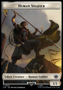 Human Soldier Token (White 1/1) (V.2) - The Lord of the Rings: Tales of Middle-earth: Extras (Token) [XLTR-T02] Immagine principale del prodotto