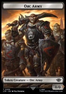 Orc Army Token (Black 0/0) (V.2) - The Lord of the Rings: Tales of Middle-earth: Extras (Token) [XLTR-T06] Immagine principale del prodotto