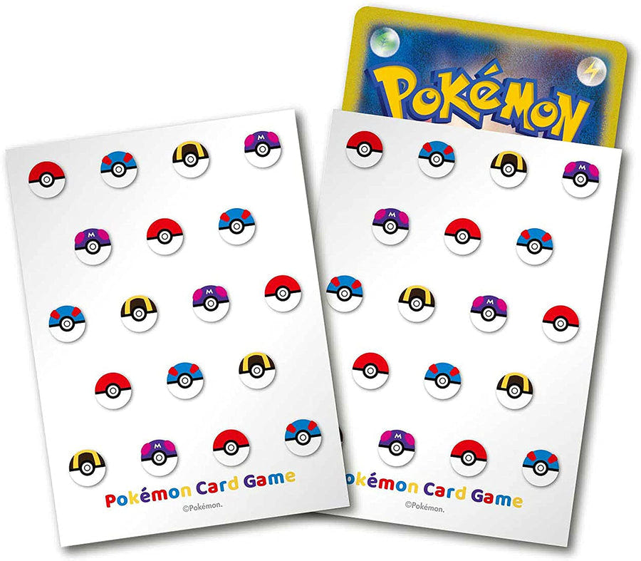 Pokémon Poké Ball Design sleeves – wit ontwerp met Poké Balls, Great Balls, Ultra Balls en Master Balls Immagine principale del prodotto