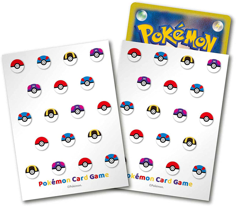 Pokémon Poké Ball Design sleeves – wit ontwerp met Poké Balls, Great Balls, Ultra Balls en Master Balls