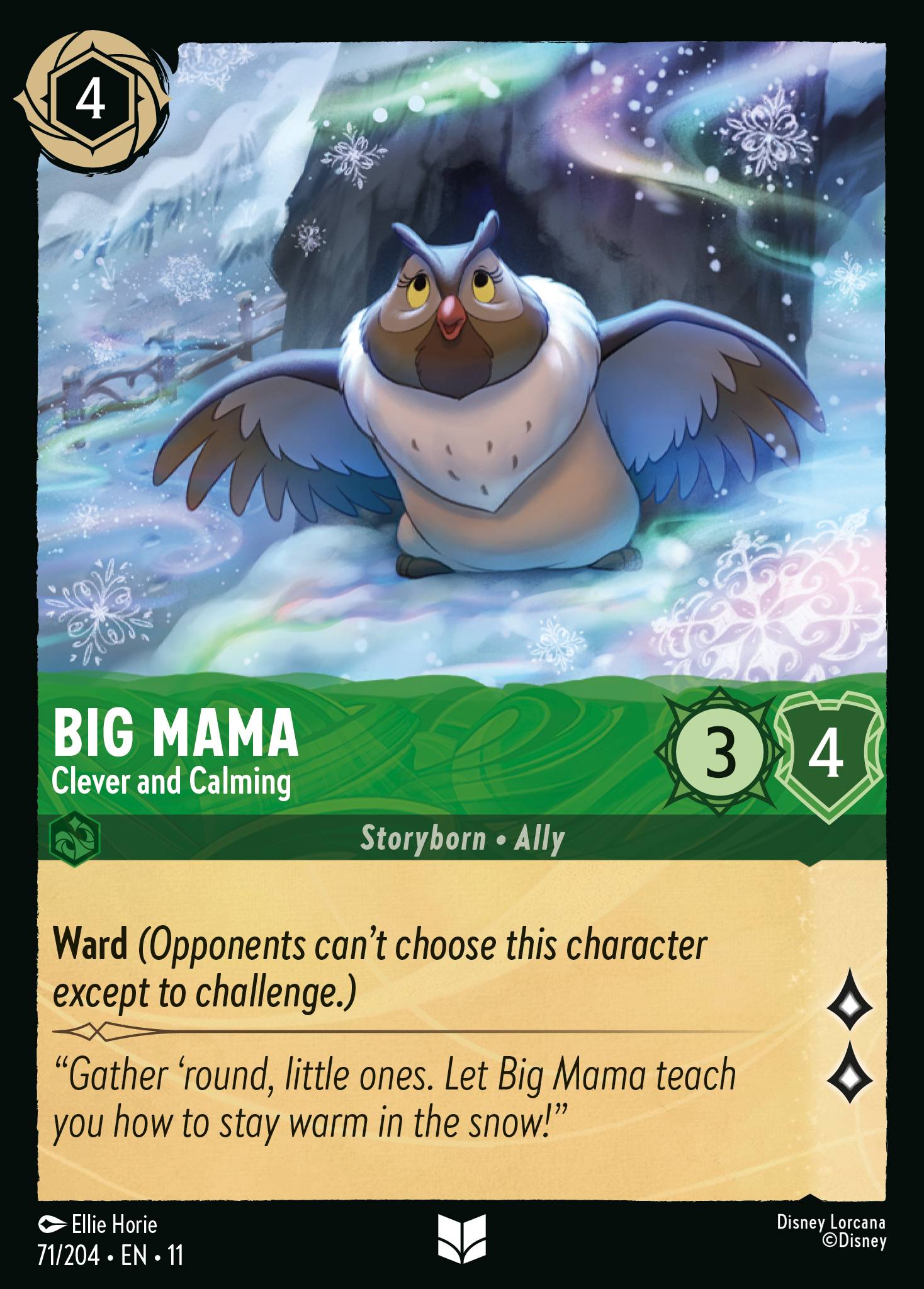 Big Mama - Clever and Calming — Winterspell (11WSP-71) Disney Lorcana card