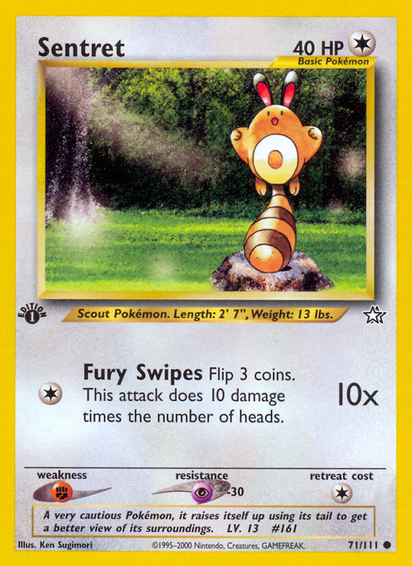 Sentret – Neo Genesis 71 – Pokémon TCG single card Hoofdafbeelding