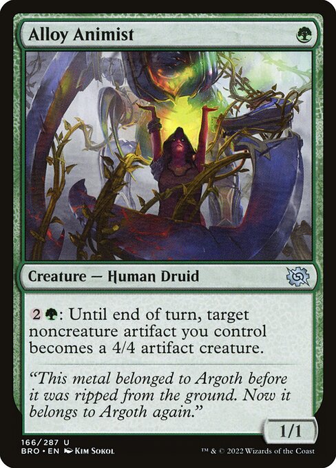 Alloy Animist – The Brothers' War (BRO-166) Magic: The Gathering card