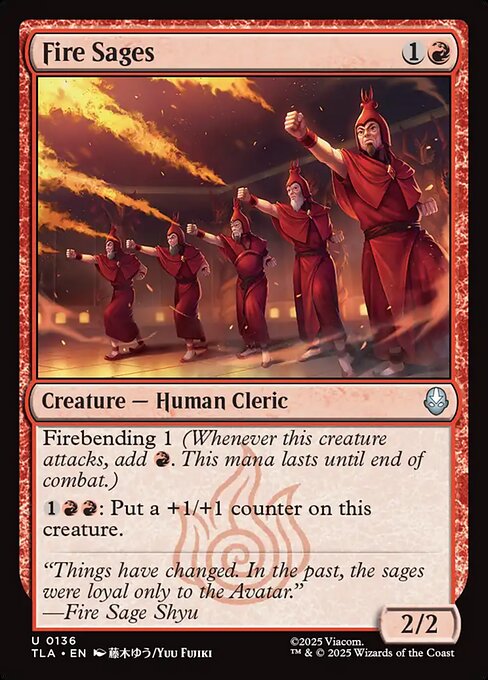 Fire Sages – Avatar: The Last Airbender (TLA-136) Magic: The Gathering card Image principale du produit