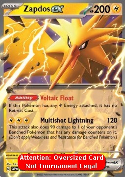 Zapdos ex - SV Black Star Promos (Oversized) [SVP-049] Hover Image