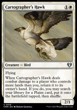 Cartographer's Hawk - Commander Masters (Uncommon) [CMM-18] Hover Image