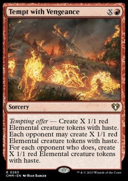 Tempt with Vengeance - Commander Masters (Rare) [CMM-263] Hover Image