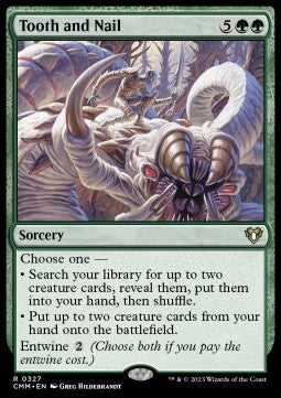 Tooth and Nail - Commander Masters (Rare) [CMM-327] Hover Image