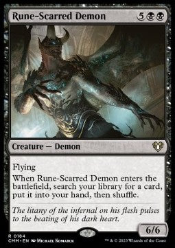 Rune-Scarred Demon - Commander Masters (Rare) [CMM-184] Imagen principal del producto